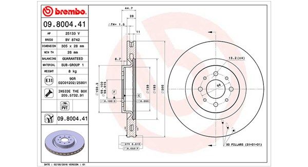 MAGNETI MARELLI Тормозной диск 360406064600